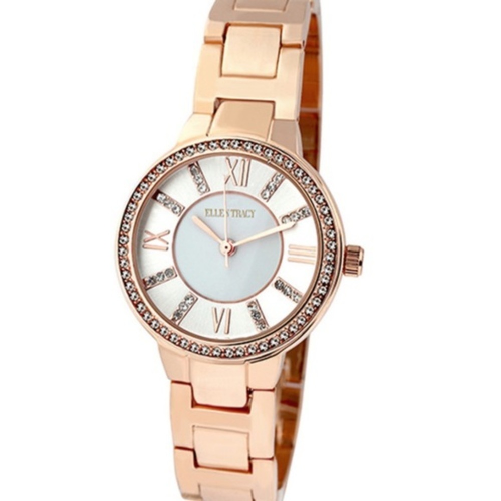 Ellen Tracy Ladies Quartz Watch in rose gold
